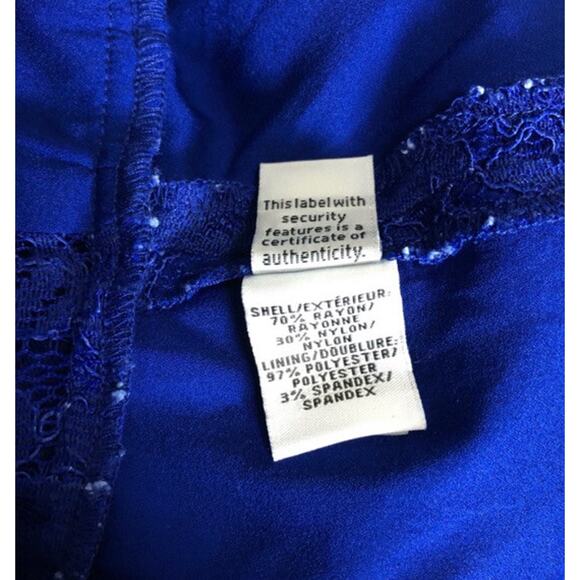 Diane Von Furstenberg DVF Womens Fifi Royal Blue Short Floral Lace Dress 6 M NWT - Picture 10 of 14